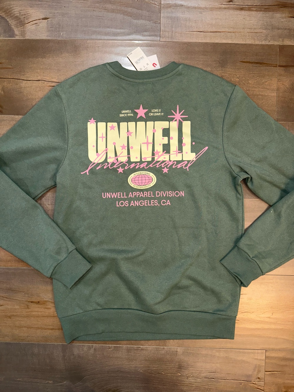 Unwell International Green Graphic Crewneck Sweatshirt